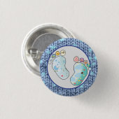 Badge Rond 2,50 Cm Babyfüsse (Devant & derrière)