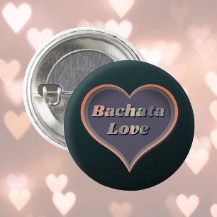 Badge Rond 2,50 Cm Bachata amour coeur