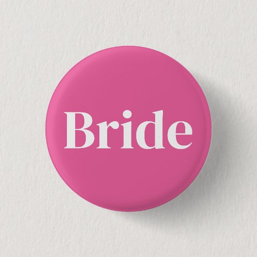Badge Rond 2,50 Cm Bachelorette de mariée rose (Devant)