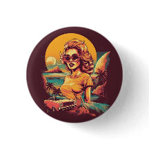 Badge/bouton rétro, rétro, bouton inspiré vintage