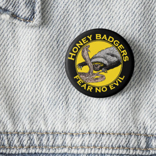 Badge Rond 2,50 Cm Badgers de miel Ne craignez pas de citation maléfi