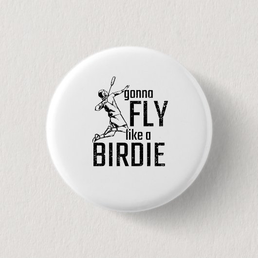 Badge Rond 2,50 Cm Badminton (Devant)