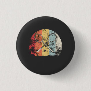 Badge Rond 2,50 Cm Badminton Vintage