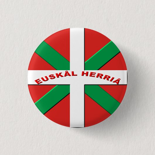 Badge Rond 2,50 Cm bagde drapeau pays basque (Devant)