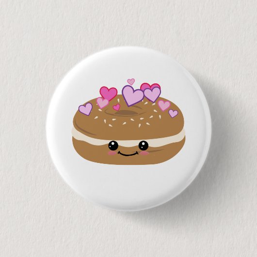 Badge Rond 2,50 Cm Bagel Lover Bagel Buddies (Devant)
