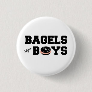 Badge Rond 2,50 Cm Bagels Avant Les Garçons Drôle Deli Juif