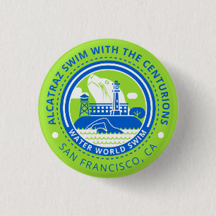 Badge Rond 2,50 Cm Bain d'Alcatraz avec le bouton de centurions