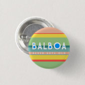 Badge Rond 2,50 Cm Balboa jamais vieilli, style Sandy Lewis (Devant & derrière)