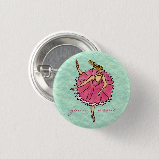 Badge Rond 2,50 Cm ballerine d'en Pointe (Devant & derrière)