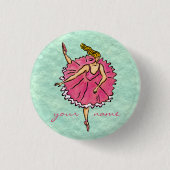 Badge Rond 2,50 Cm ballerine d'en Pointe (Devant)