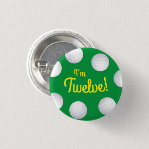 Badge Rond 2,50 Cm Balles de Mini Golf Fête d'Anniversaire Enfants Sp