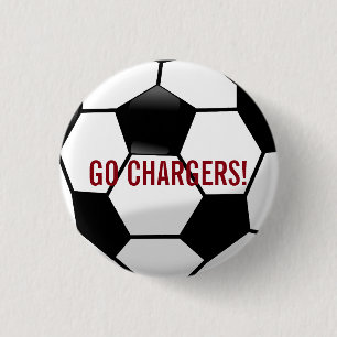 Badge Rond 2,50 Cm Ballon de football personnalisé avec le nom et le