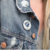 Badge Rond 2,50 Cm Ballons bleus Delft, personnalisable