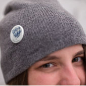 Badge Rond 2,50 Cm Ballons bleus Delft, personnalisable