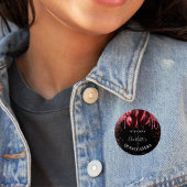 Badge Rond 2,50 Cm Ballons de parties scintillant rouge noir Quincean
