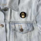 Badge Rond 2,50 Cm Banana Pudding Queen Design ultime pour dessert (En situation)