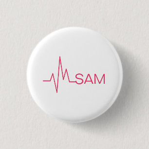 Badge Rond 2,50 Cm Bande cardiaque Médicale  Pour les médecins et l