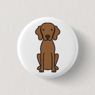 Badge Rond 2,50 Cm Bande dessinée de chien de Vizsla