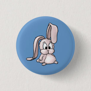 Badge Rond 2,50 Cm Bande dessinée rose mignonne de lapin