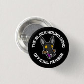Badge Rond 2,50 Cm Bande noire de chien (Devant & derrière)