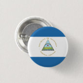 Badge Rond 2,50 Cm Bandera de Nicaragua (Devant & derrière)