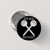 Badge Rond 2,50 Cm Bandit de Spork dans l'obscurité (Devant & derrière)