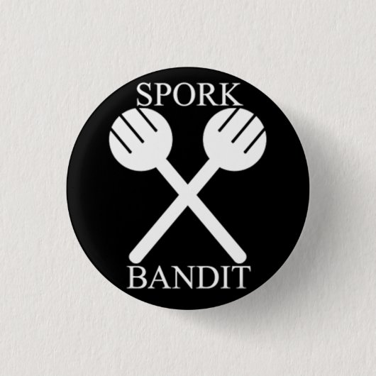 Badge Rond 2,50 Cm Bandit de Spork dans l'obscurité (Devant)