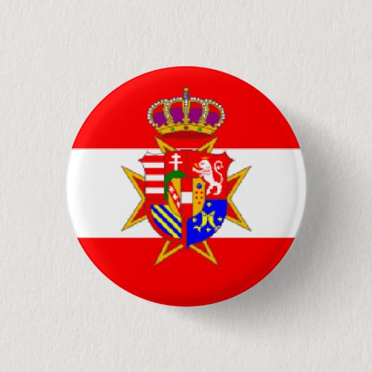 Badge Rond 2,50 Cm Bannière rouge blanc Grand-Duché de Toscane (Devant)