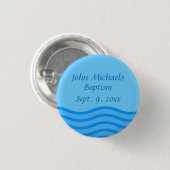 Badge Rond 2,50 Cm Baptême avec nom et date graphique (Devant & derrière)
