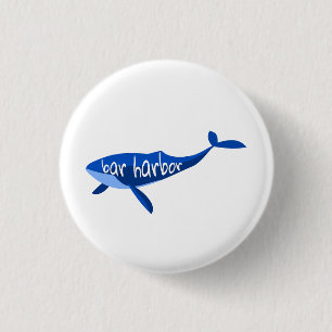 Badge Rond 2,50 Cm Bar Harbor Maine Whale