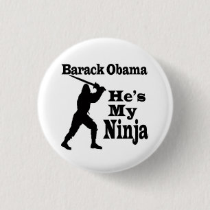 Badge Rond 2,50 Cm Barack Obama est mon Ninja