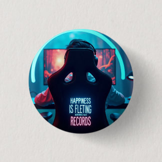 Badge Rond 2,50 Cm Barre Mat : La victoire a des enregistrements