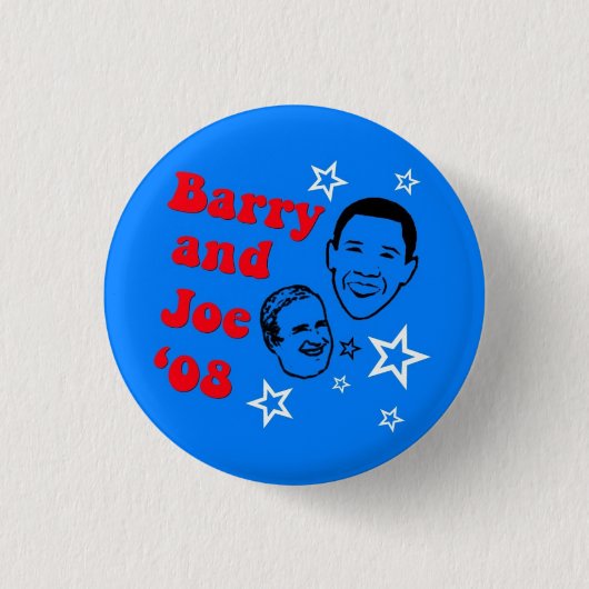Badge Rond 2,50 Cm Barry et Joe '08 (Devant)