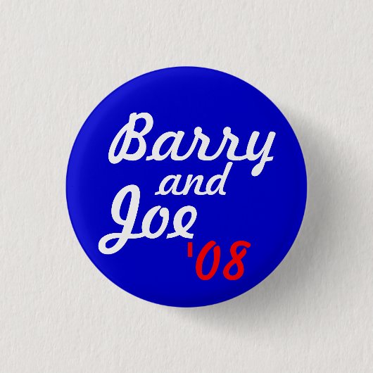 Badge Rond 2,50 Cm Barry et Joe '08 - customisé (Devant)