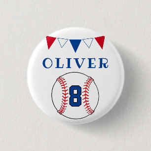 Badge Rond 2,50 Cm Baseball Ball Bunting drapeaux Anniversaire de enf