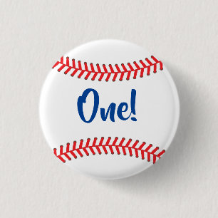 Badge Rond 2,50 Cm Baseball Club Sports 1er Anniversaire