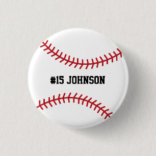 Badge Rond 2,50 Cm Baseball Sport Personnalisé / Softball
