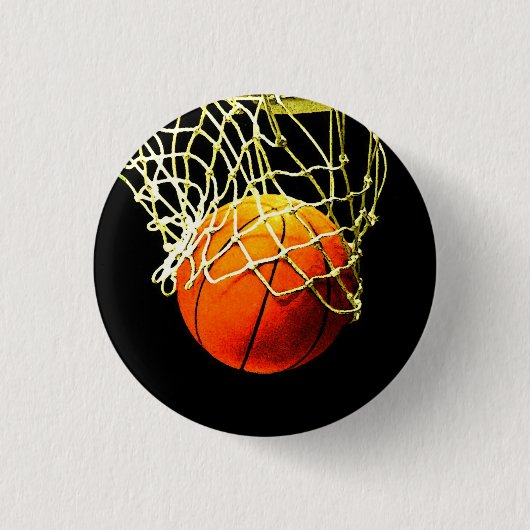Badge Rond 2,50 Cm Basket-ball I Love (Devant)