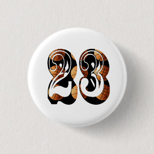 Badge Rond 2,50 Cm Basket Numéro 23 Fabriqué À Partir De Basket,
