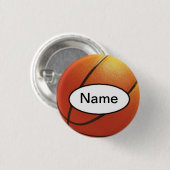 Badge Rond 2,50 Cm basketball with your name on it (Devant & derrière)