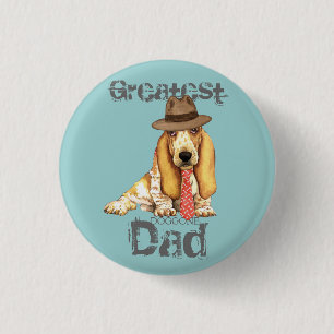 Badge Rond 2,50 Cm Basset père