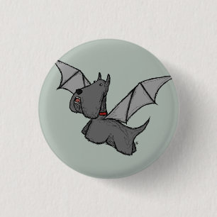Badge Rond 2,50 Cm Bat Dog