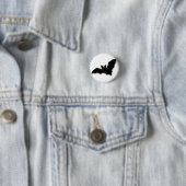 Badge Rond 2,50 Cm Bat noir (En situation)