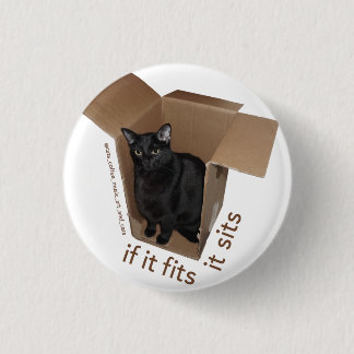 Badge Rond 2,50 Cm Batcat : Il l'adapte repose le bouton