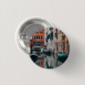 Badge Rond 2,50 Cm Bateaux de Venise (Devant & derrière)