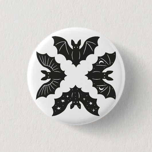 Badge Rond 2,50 Cm Bats (Devant)