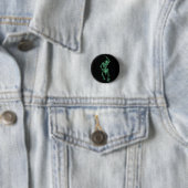 Badge Rond 2,50 Cm Batteur rétro Skeletal (En situation)