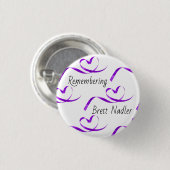 Badge Rond 2,50 Cm Baverdose internationale d'Awareness Day Button (Devant & derrière)