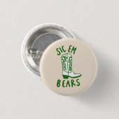 Badge Rond 2,50 Cm Baylor Game Day Button (Devant & derrière)