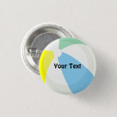 Badge Rond 2,50 Cm Beach Ball Pool Party Nom personnalisé ou jeu Cham (Devant & derrière)